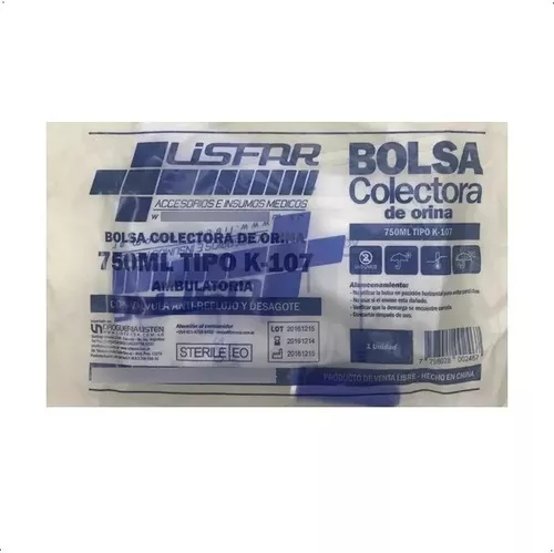 BOLSA COLEC AMBUL 2002 X 750 CC LISFAR (*)