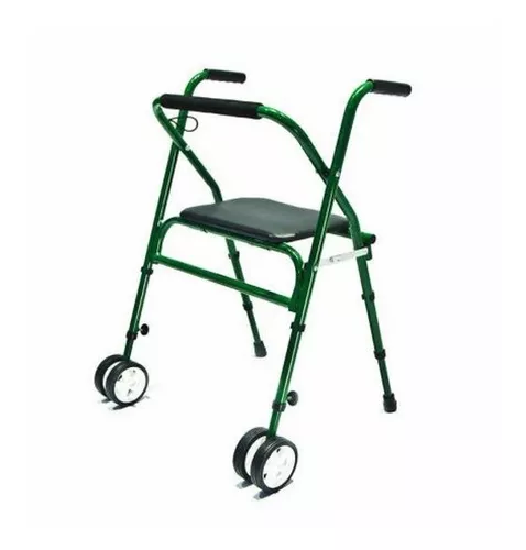 ANDADOR TIJERA C/ ASIENTO CUERINA Y RUEDAS A30 (*)
