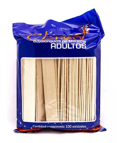BAJALENGUAS MADERA ADULTO  X 100