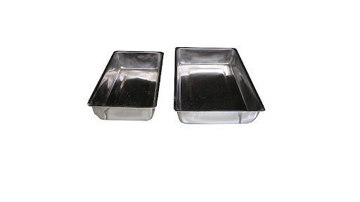 CUBETA ACERO INOX. 20 X 10 X 1.5 CM LISA© (*)