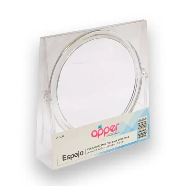 ESPEJO DOBLE FAZ CHICO C/BASE APPER (1031)