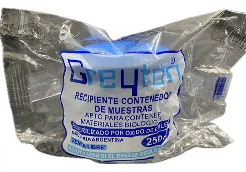 RECIPIENTE ESTERIL BOLSA 250 CC GREYTON (#)