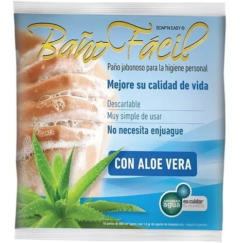 PAÑO JABONOSO ALOE X 10 BAÑO FACIL