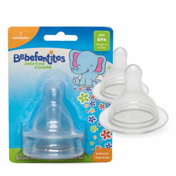 TETINA SILICONA B/ANCHA X 2  BEBEFANTITO