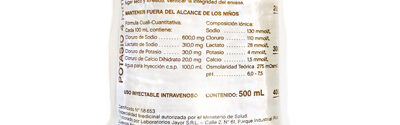 SOLUC.RINGER CON LACTATO X 500 ML JAYOR
