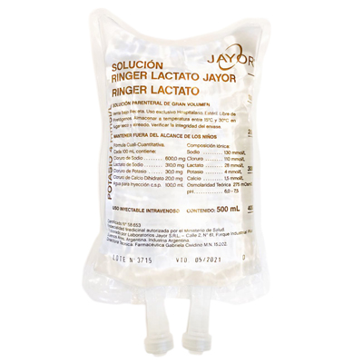 SOLUC.RINGER CON LACTATO X 500 ML JAYOR