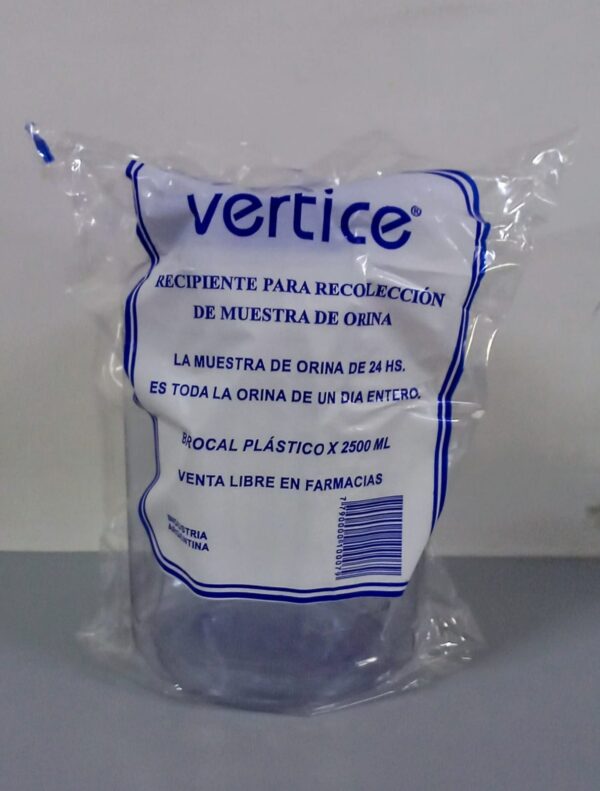 RECIPIENTE BROCAL NO ESTERIL VERTICE X 2500 CC